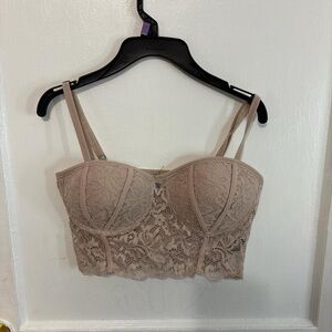 Haute Monde Lace Bustier crop top